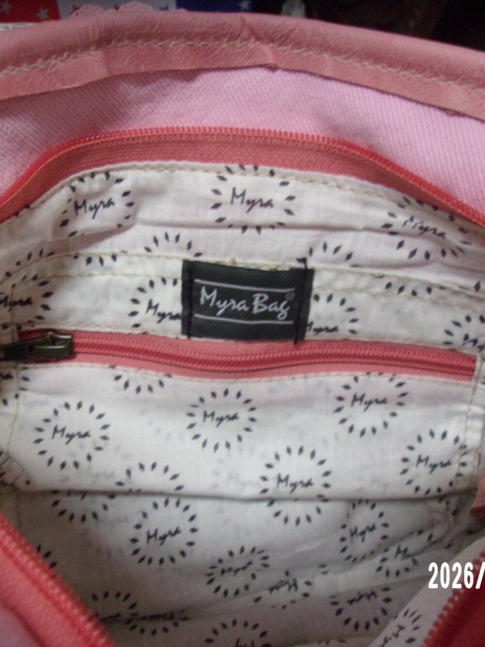 Myra Pink Tapestry & Leather Purse - Picture 10 of 10